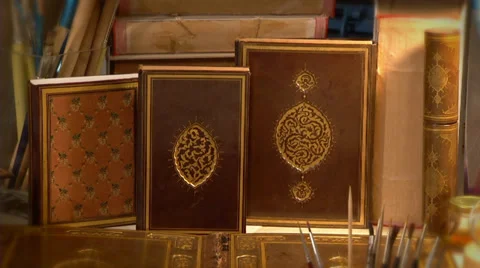 Islamic art, binding Quran 動画素材 36346489