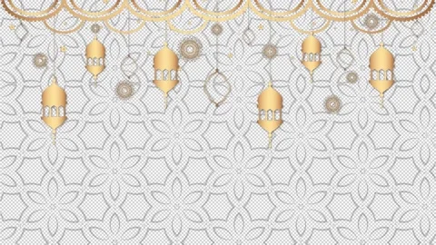 Islamic Background Animation Alpha Stock Footage 343913043