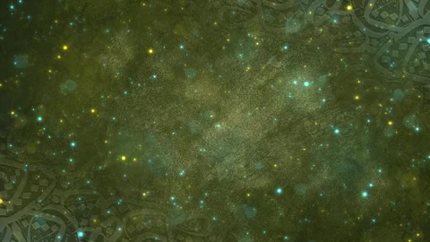 Islamic background with arabic calligraphy and glowing light particles Stock Footage 327221761