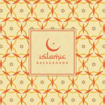 Islamic background with colorful pattern Stock Illustration