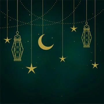 Islamic background with decorative elements Stock Illustration