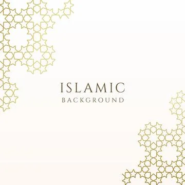Islamic Background Design Vector Golden Pattern Stock Illustration