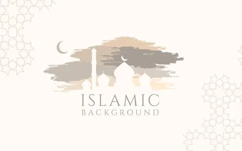 Islamic Background Design Vector Golden Pattern Stock Illustration