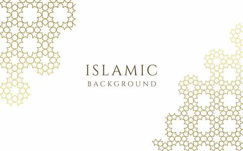 Islamic Background Design Vector Golden Pattern Stock Illustration