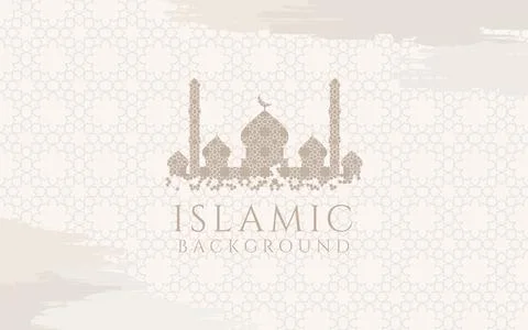 Islamic Background Design Vector Golden Pattern Stock Illustration