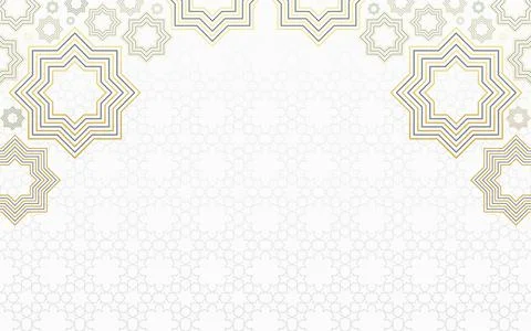 Islamic Background Design Vector Golden Pattern Stock Illustration