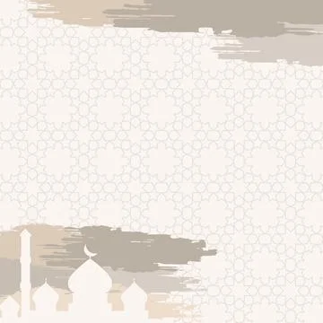Islamic Background Design Vector Mosque Brush Stock Illustration