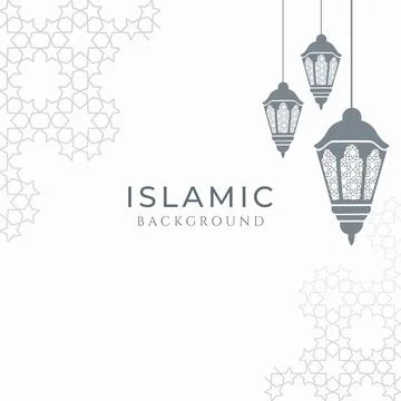 Islamic Background Design Vector Pattern Lantern Stock Illustration