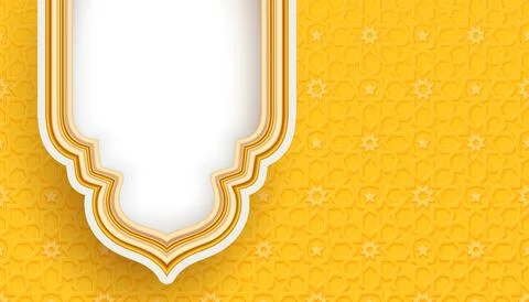 Islamic background with dome arch, copy space for text area or image Stock Illustration