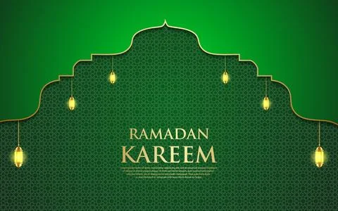 Islamic Background with Geometric Patterns and Beautiful Ornaments with Lan.. Stock Illustration