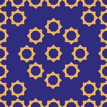 Islamic background with hexagonal pattern style and seamless concept Illustrazione stock