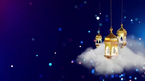 Islamic Background with Lantern Stock Footage 185836775