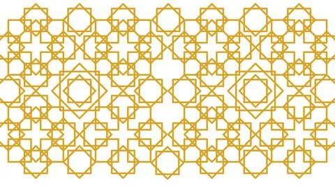 Islamic background Mandala yellow Stock Illustration