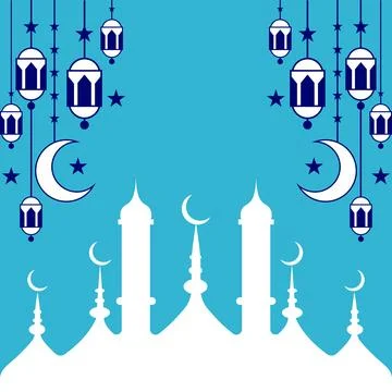 Islamic background Ramadan elements template Stock Illustration