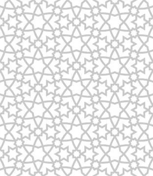 Islamic background with traditional style arabic. Seamless pattern for card Stock Illustration
