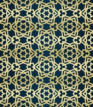 Islamic background with traditional style arabic. Seamless pattern for card Stock Illustration