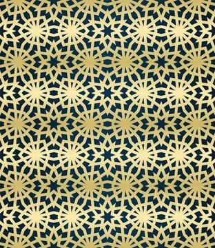 Islamic background with traditional style arabic. Seamless pattern for card Stock Illustration