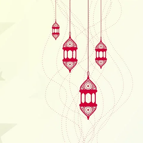Islamic Backgrounds With Lamps Square Stock Footage 341883801