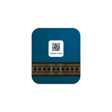 Islamic barcode qr label and tag isolated Stock Illustration