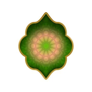 Islamic border and frame graphic or clipart design Stock Illustration