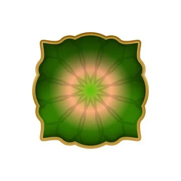 Islamic border and frame graphic or clipart isolated Illustrazione stock