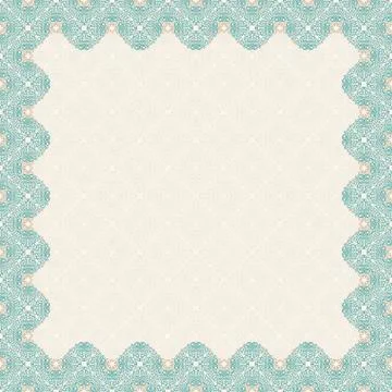 Islamic border frame. Vector ornate in Eastern style. vintage pattern Stock Illustration