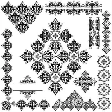 Islamic border set version Stock-Illustration