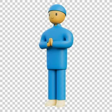 Islamic Boy Side View Stock Illustration