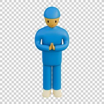 Islamic Boy Top View Stock Illustration