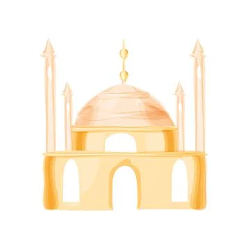 Islamic building architecture Ilustración de archivo