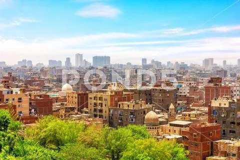 Photograph: Islamic Cairo, buildings and minarets of the city, Egypt ...