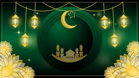 Islamic celebration background with starlight effect Stock Footage 296107335