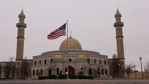 Islamic Center of America Mosque Dearborn Michigan U.S.A Stock Footage
