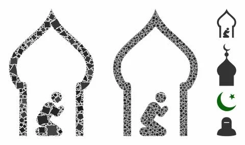 Islamic church Composition Icon of Rough Elements イラスト素材