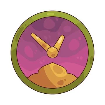 Islamic clock illustration 스톡 일러스트