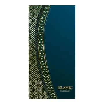 Islamic copy space vertical banner design Stock Illustration
