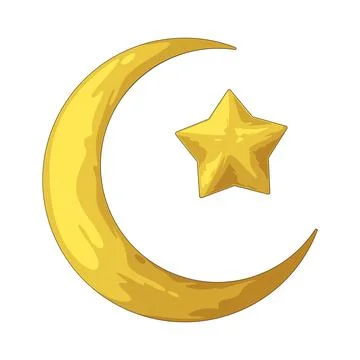 Islamic crescent illustration Stock Illustration