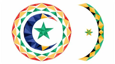Islamic crescent star vector graphic design for ramadan kareem and eid mubarak Stock Illustration