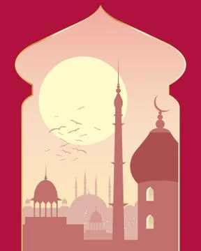 Islamic day scene Stock Illustration