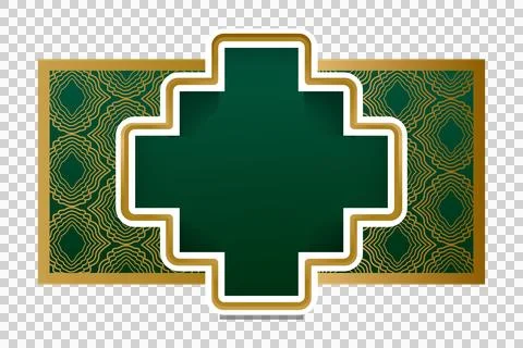 Islamic decorative frame and border ornament graphic Stock Illustration
