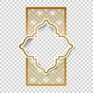 Islamic decorative frame and border ornament isolated Stock-Illustration