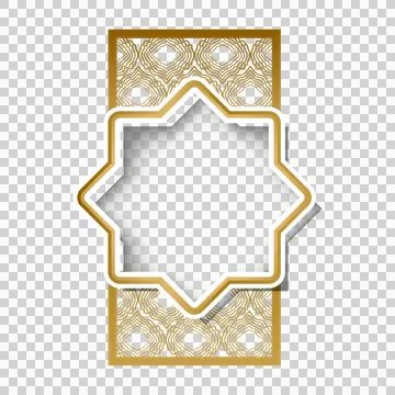 Islamic decorative frame and border ornament vector 스톡 일러스트