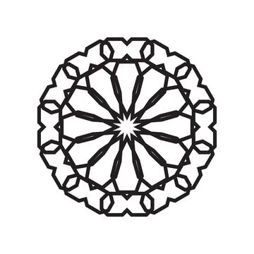 Islamic decorative ornament graphic element concept Stock Illustration