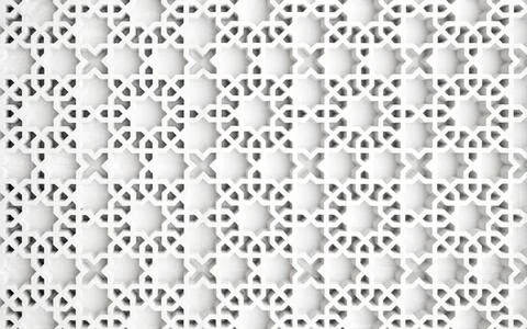 Islamic design. An example of Islamic design cast in concrete on a buildin... Stock Photos