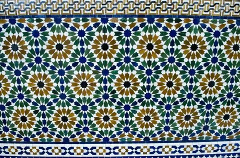 Islamic design An example of Islamic design cast in concrete on a building... Stock Photos