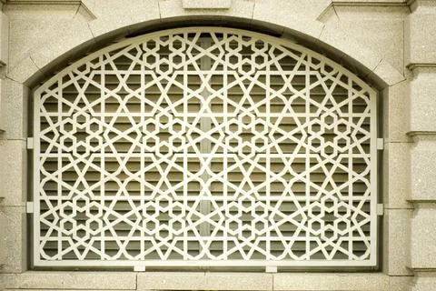 Islamic design An example of Islamic design cast in concrete on a building... Stock Photos
