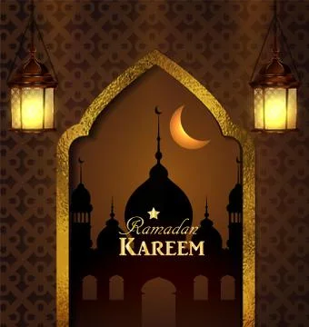 Islamic design mosque door Stock Illustration