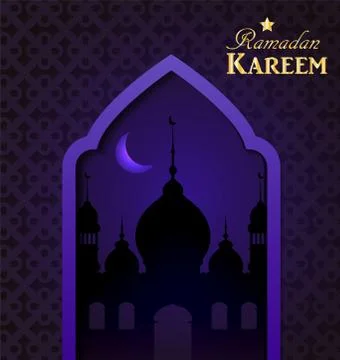 Islamic design mosque door Stock Illustration