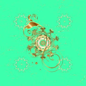 Islamic design. Vector golden textile print. Seamless pattern oriental ornament. Illustrazione stock