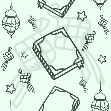 Islamic Doodle Pattern Vector Stock Illustration